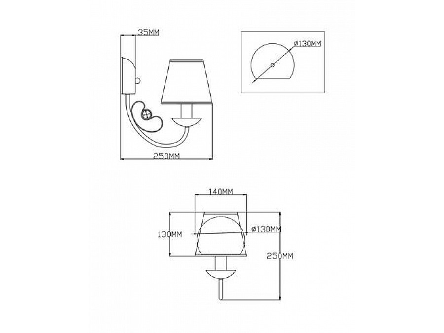 Бра Moderli V2490-1W Daniel 1*E14*60W