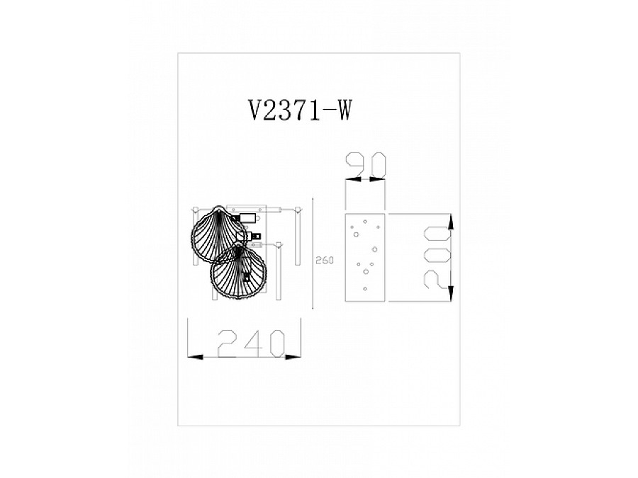 Хрустальный настенный светильник Moderli V2371-W Tears 1*E14*60W