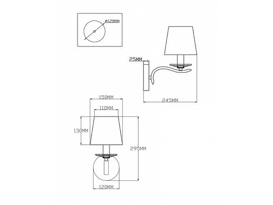 Бра Moderli V2550-1W Silvestor 1*E14*60W