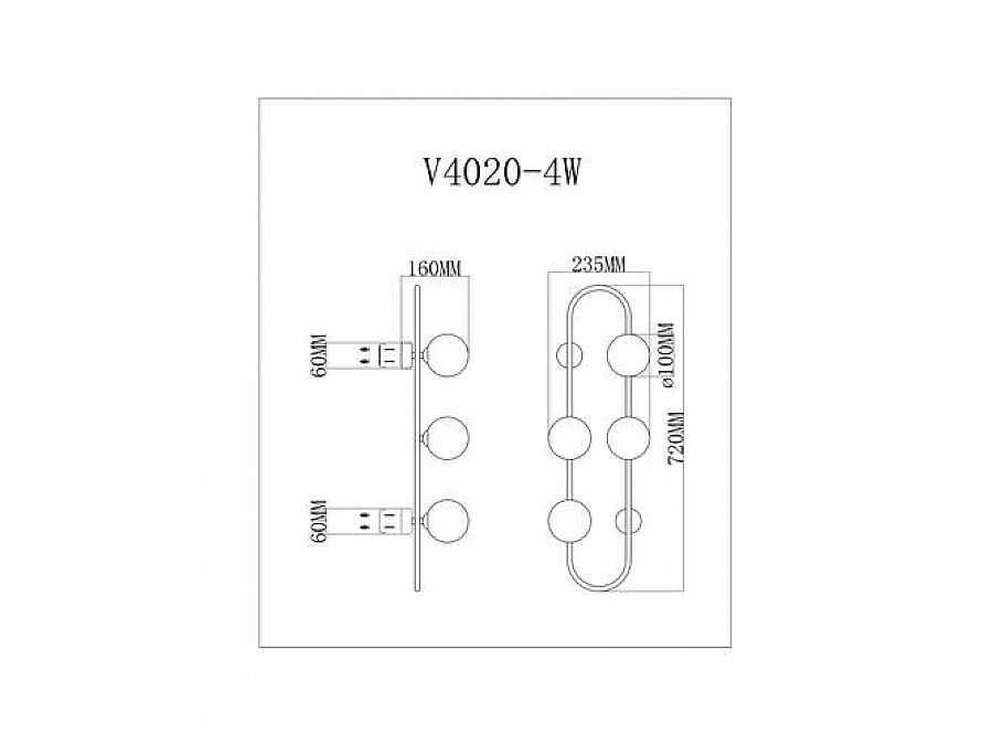 Настенный светильник Moderli V4020-4W Krona