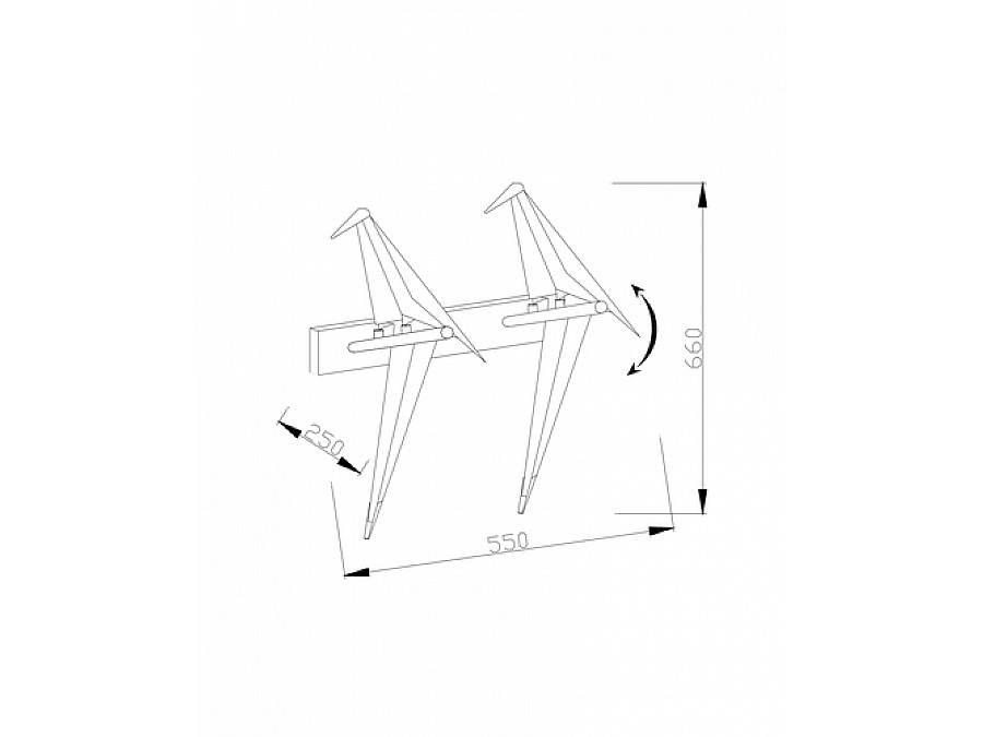 Бра светодиодное Moderli V3076-2WL origami Birds 2*LED*6W