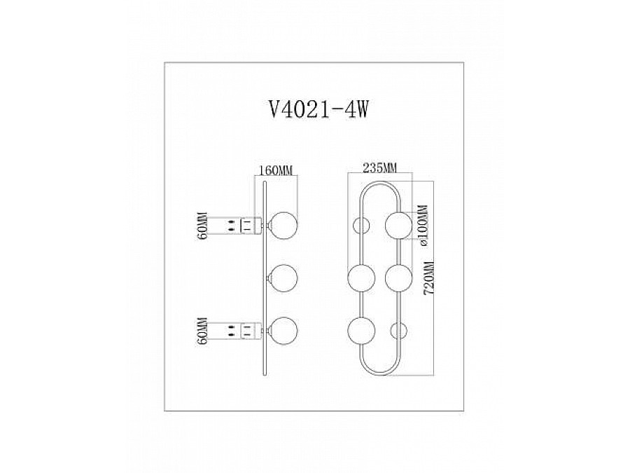 Настенный светильник Moderli V4021-4W Krona