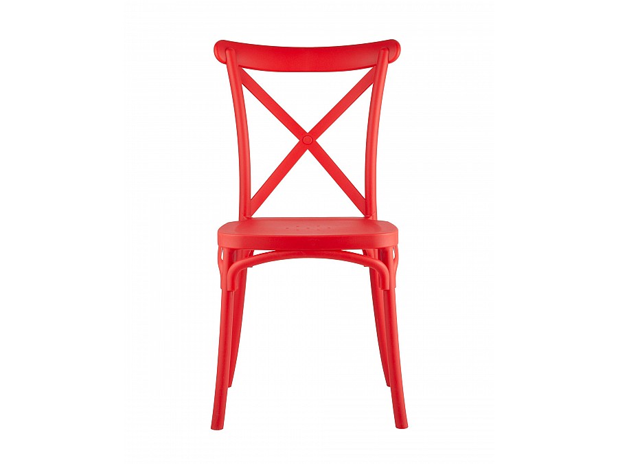 Стул Кроссбэк пластиковый красный