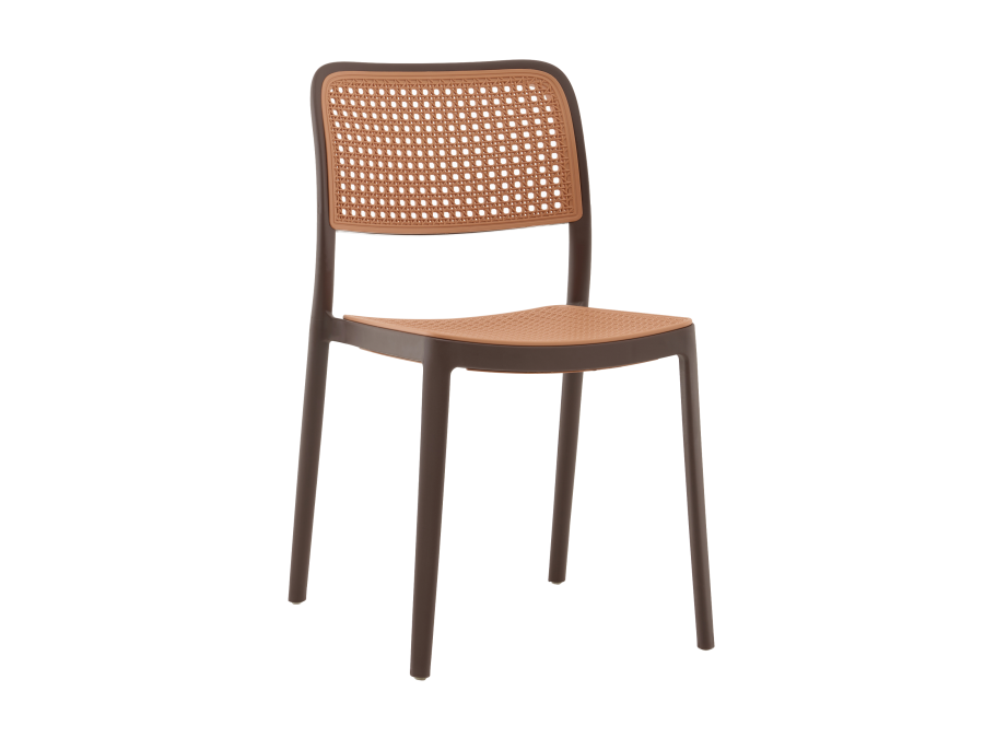 Стул Yona пластиковый коричневый