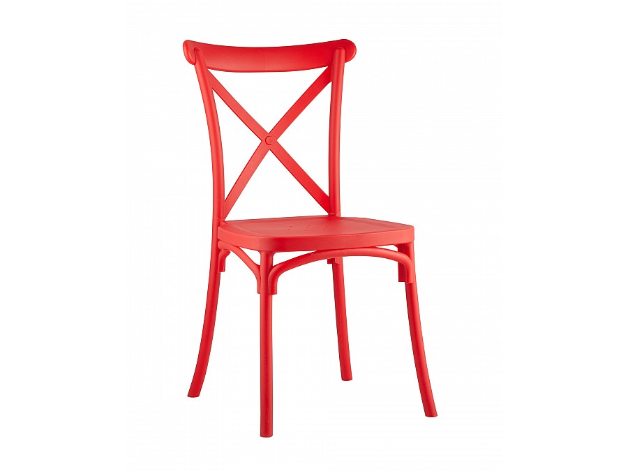 Стул Кроссбэк пластиковый красный