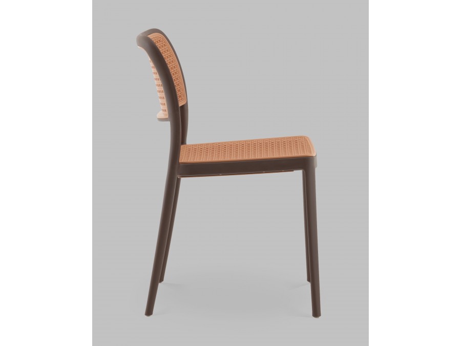 Стул Yona пластиковый коричневый