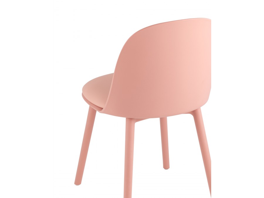 Стул Fog с подушкой пластик пыльно-розовый