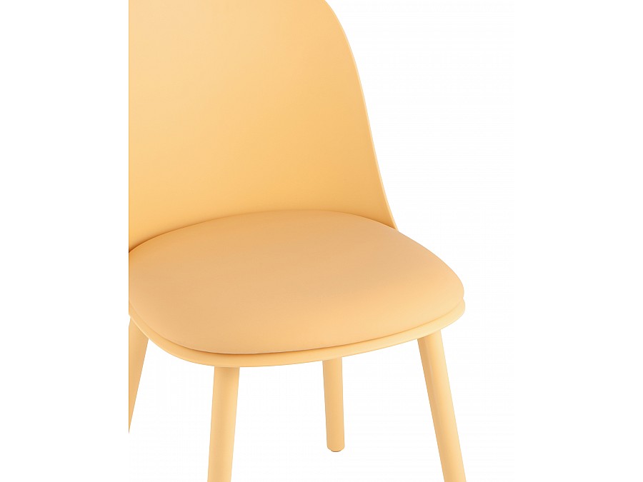 Стул Fog с подушкой пластик желтый