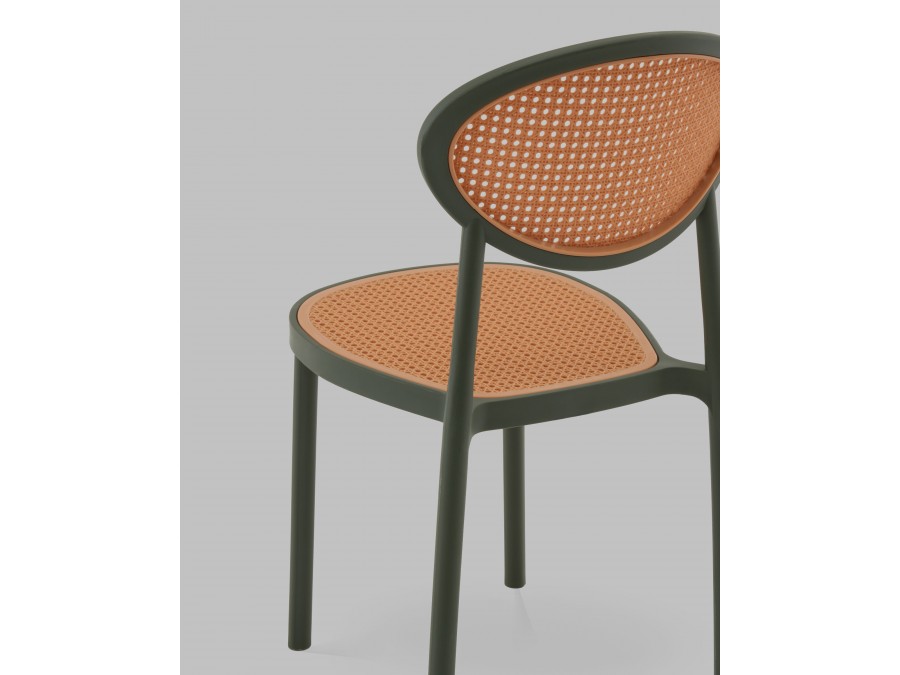 Стул Junie пластиковый зелёный