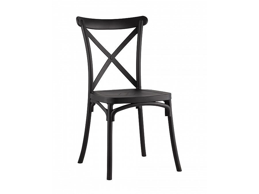 Стул Кроссбэк пластиковый черный