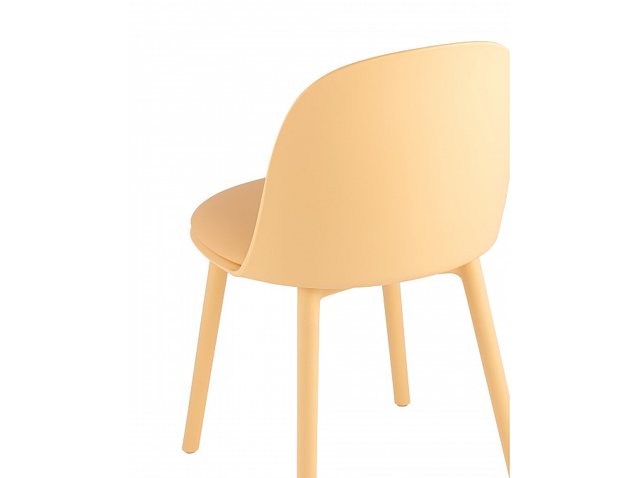 Стул Fog с подушкой пластик желтый