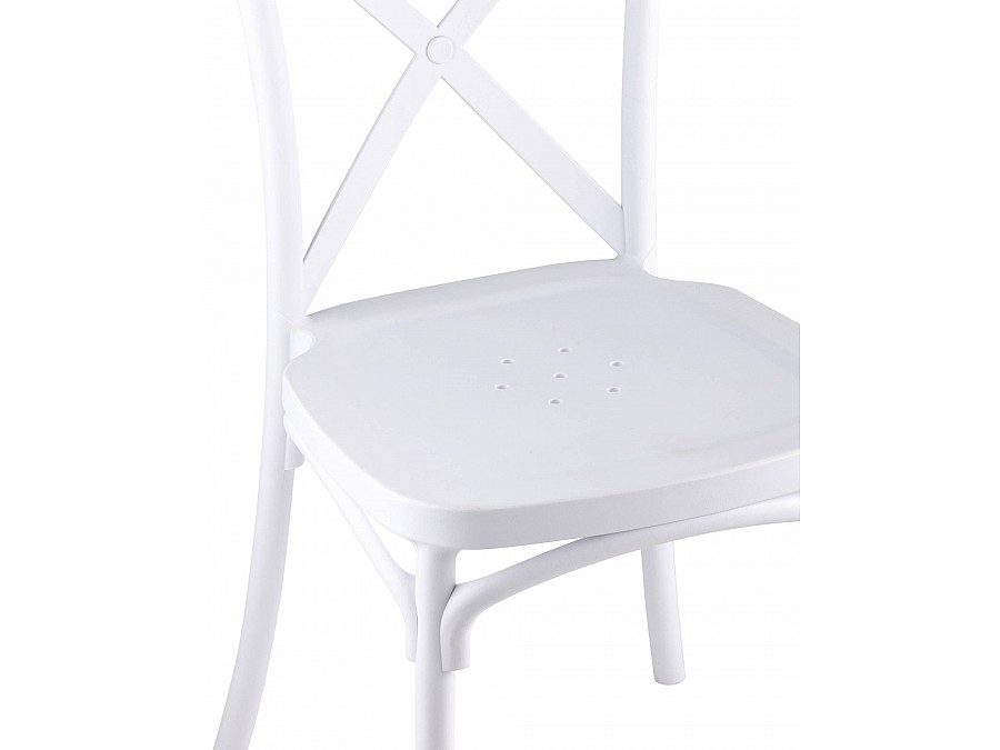 Стул Кроссбэк пластиковый белый