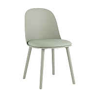 Стул Fog с подушкой пластик серо-зеленый