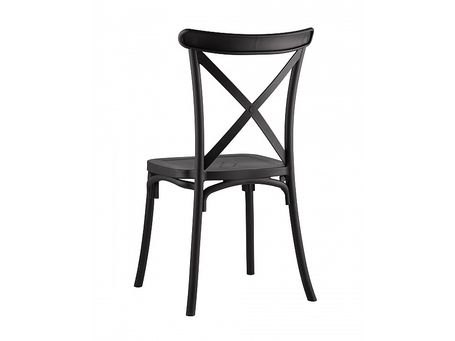 Стул Кроссбэк пластиковый черный