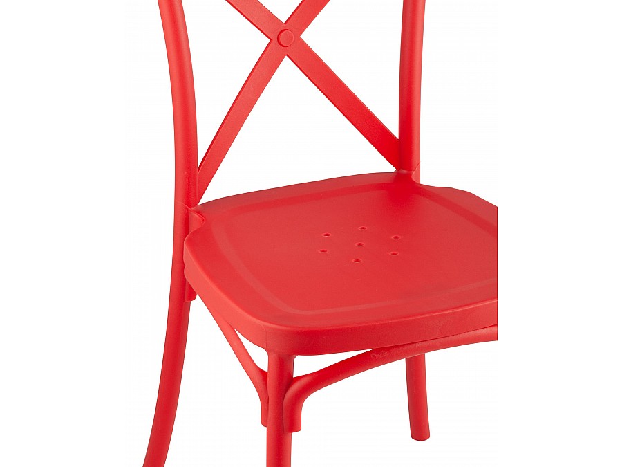Стул Кроссбэк пластиковый красный