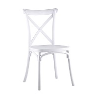 Стул Кроссбэк пластиковый белый