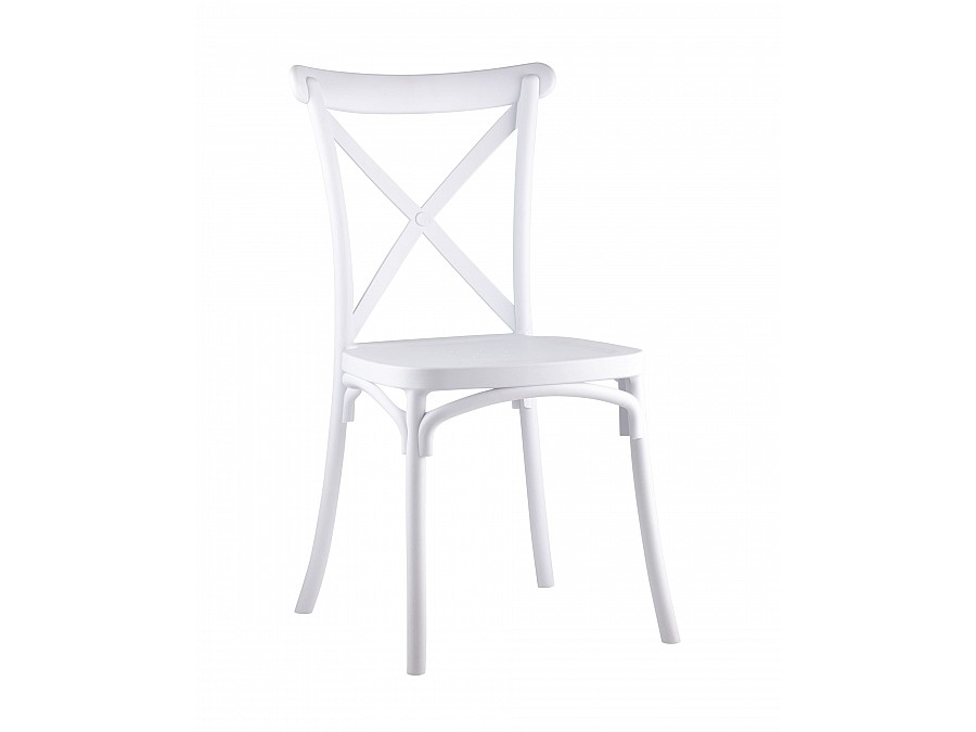 Стул Кроссбэк пластиковый белый