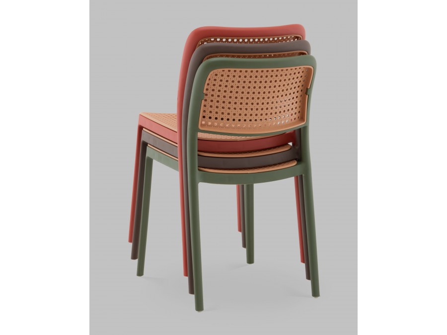 Стул Yona пластиковый зелёный