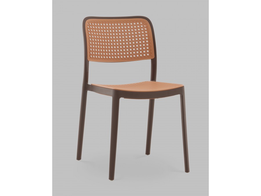 Стул Yona пластиковый коричневый