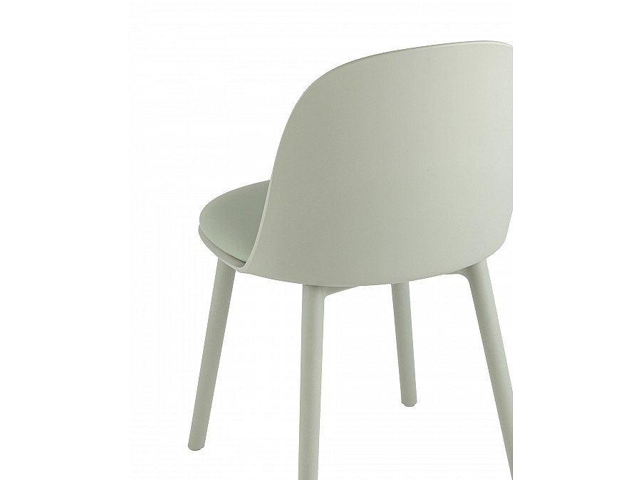 Стул Fog с подушкой пластик серо-зеленый