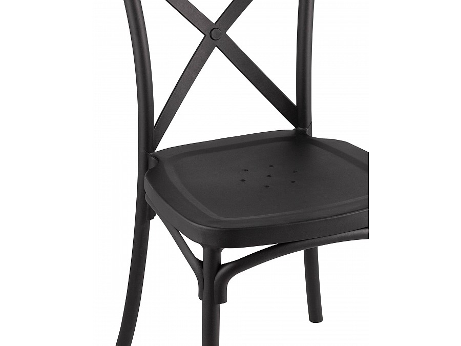 Стул Кроссбэк пластиковый черный