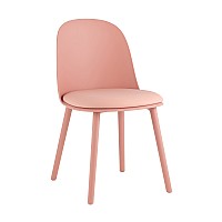 Стул Fog с подушкой пластик пыльно-розовый