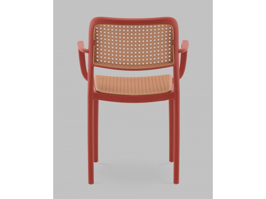 Стул Yona пластиковый с подлокотниками красный
