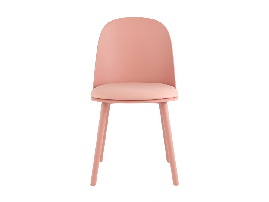 Стул Fog с подушкой пластик пыльно-розовый