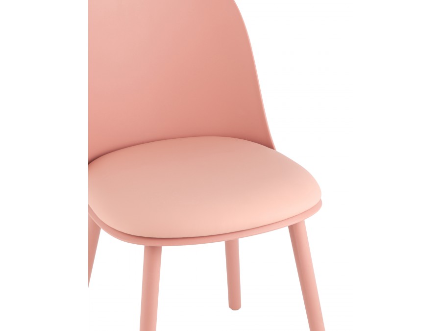 Стул Fog с подушкой пластик пыльно-розовый