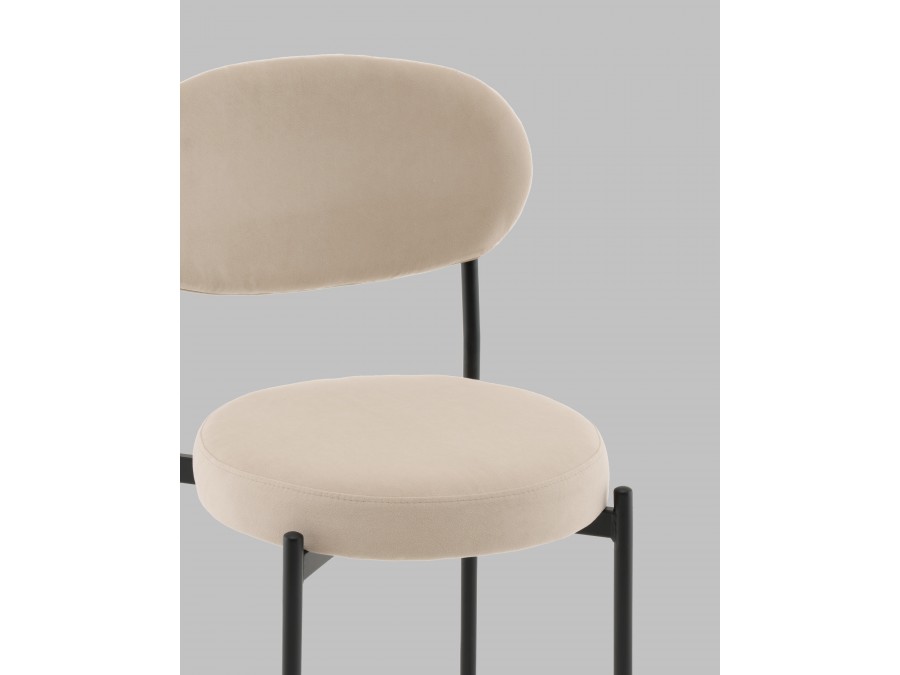 Стул Полубарный Бриф DD велюр бежевый