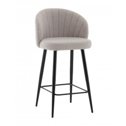 Стул полубарный Ханнингем букле светло-серый