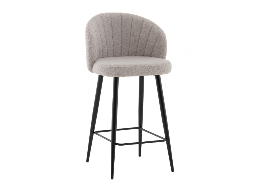 Стул полубарный Ханнингем букле светло-серый