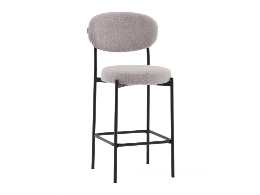 Стул полубарный Бриф DD букле светло-серый