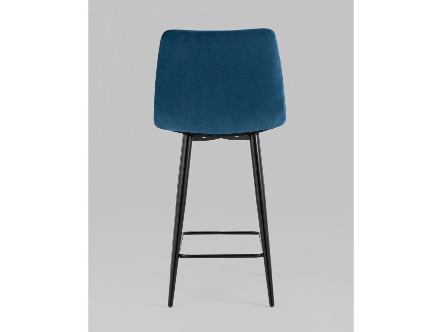 Стул полубарный Джанго велюр синий 2 шт.