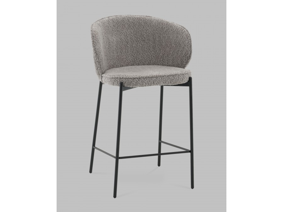 Стул полубарный Тисдейл букле серый