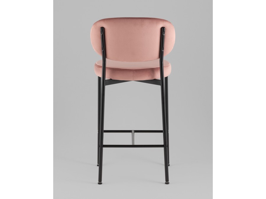 Стул полубарный Бриф VD велюр пыльно-розовый