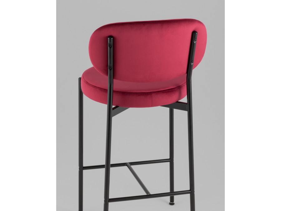 Стул полубарный Бриф VD велюр винный