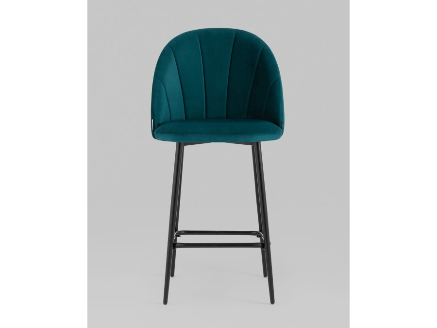 Стул полубарный Логан SN велюр изумрудный