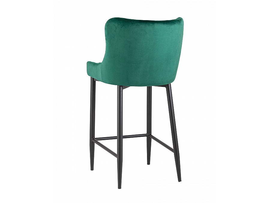 Стул полубарный Ститч велюр изумрудный
