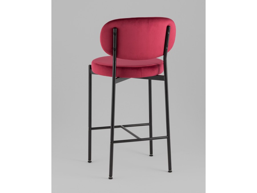 Стул полубарный Бриф VD велюр винный