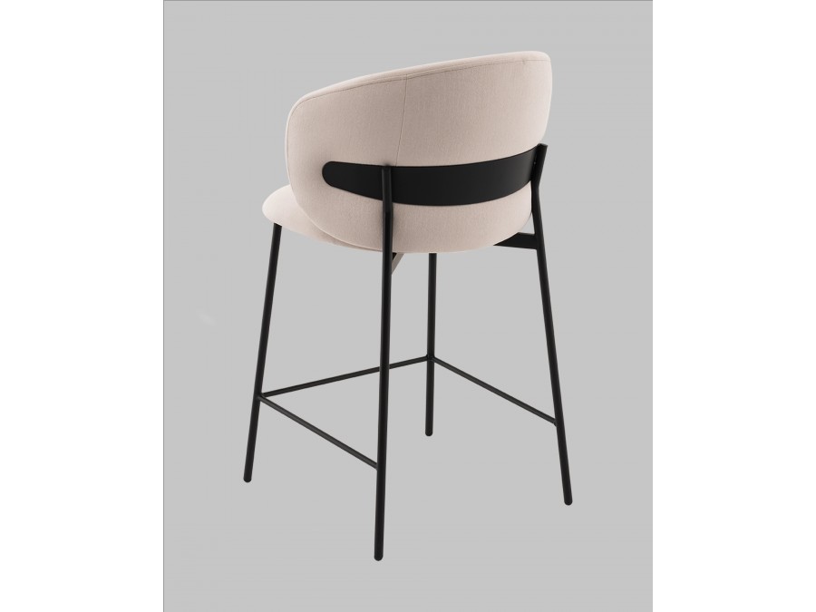 Стул полубарный Блейз велюр молочный