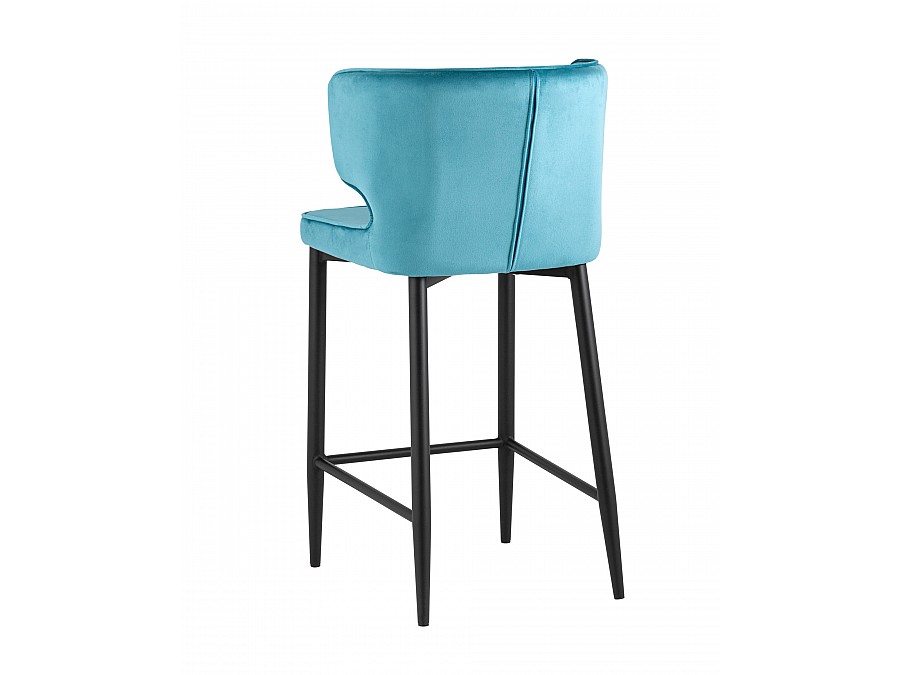 Стул полубарный Матео велюр темно-бирюзовый