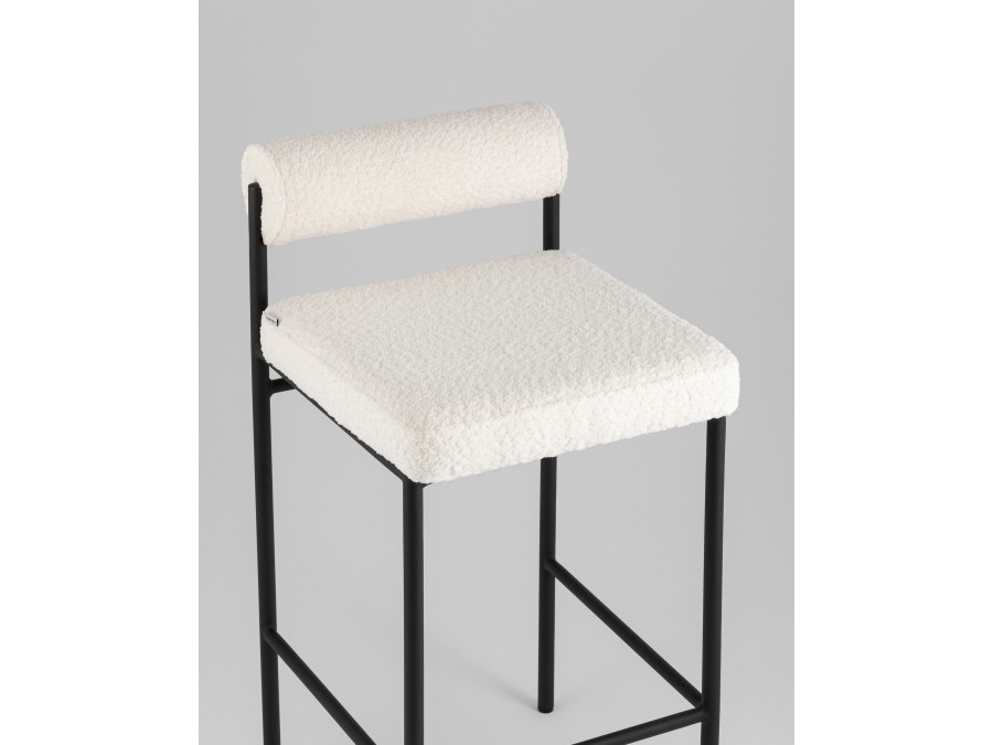 Стул полубарный Балла букле молочный