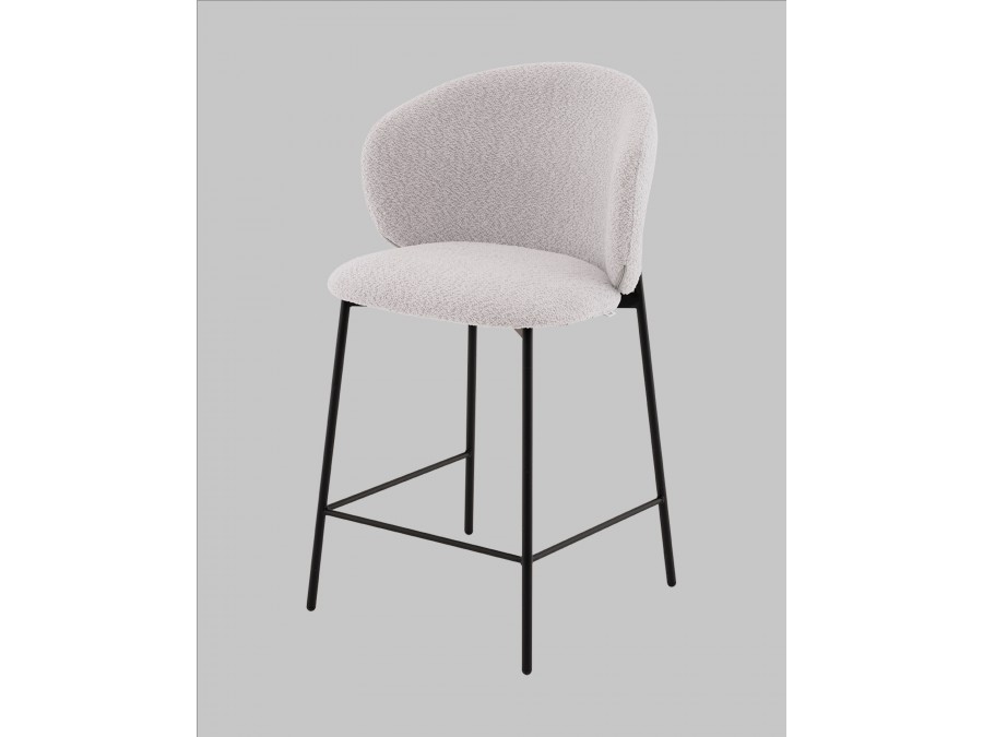 Стул полубарный Блейз букле светло-серый