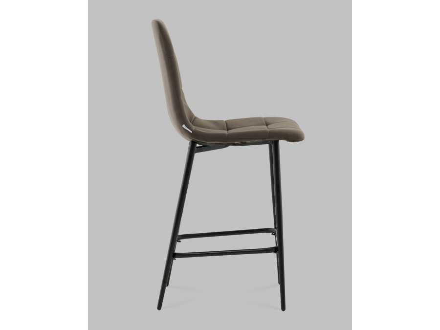 Стул полубарный Одди велюр темно-серый