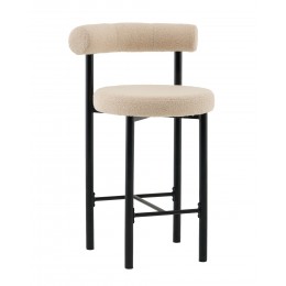 Стул полубарный Флорео букле бежевый