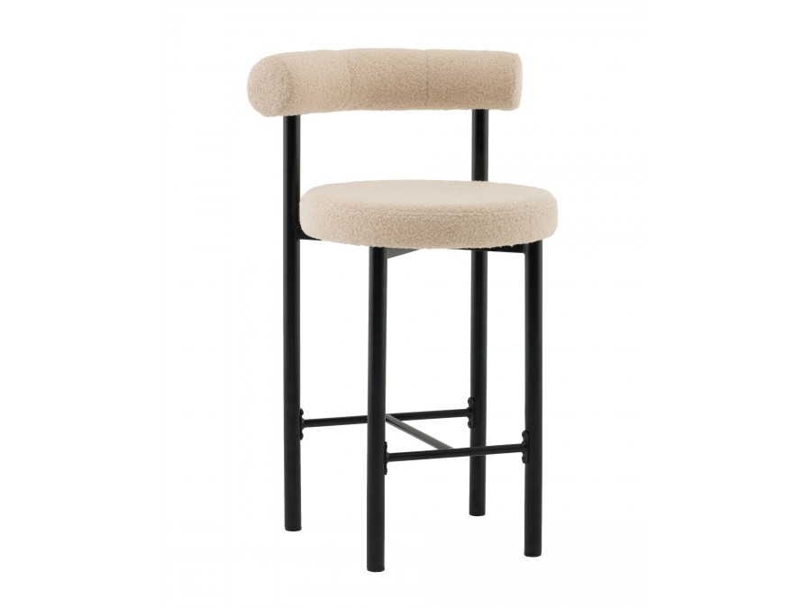 Стул полубарный Флорео букле бежевый