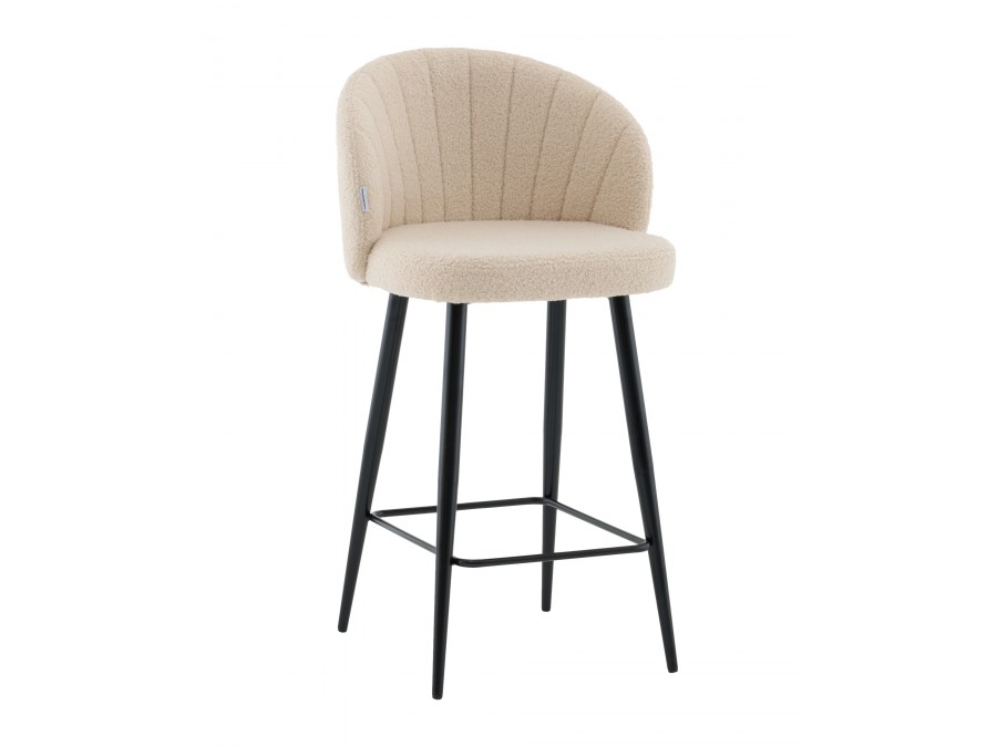 Стул полубарный Ханнингем букле бежевый
