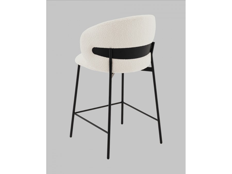 Стул полубарный Блейз букле белый