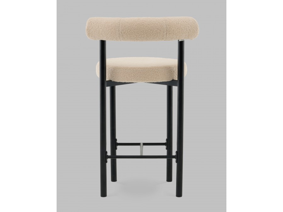 Стул полубарный Флорео букле бежевый